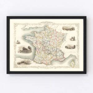 Vintage Map Of Languedoc France 1665 By Ted S Vintage Art