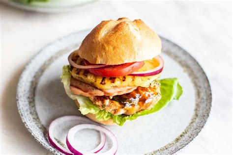 Hawaiian Teriyaki Chicken Burgers Sunkissed Kitchen