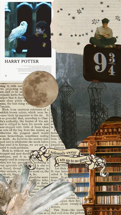 Harrypotter Hogwarts Moodboard Collage Aesthetic Harry Potter