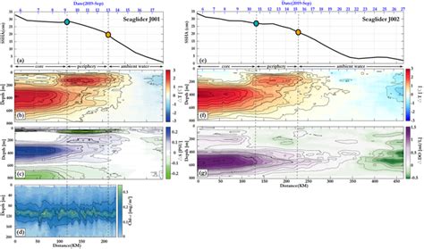 Sections Across The Anticyclonic Eddy A Sea Surface Height Anomaly