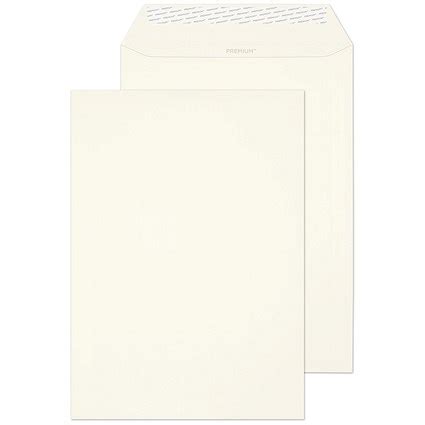 Premium C4 Envelopes, Peel and Seal, 120gsm, Wove, High White, Pack of 250 | Paperstone