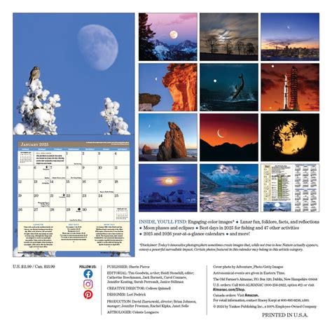 Moon Wall Calendar