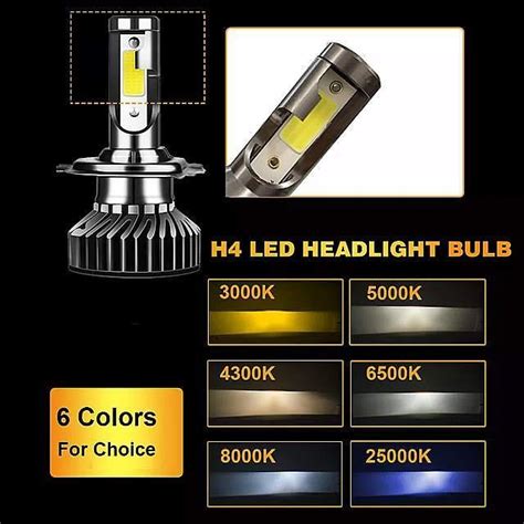 Yhkoms ミニ led カー ヘッドライト led 電球 3000k 4300k 5000k 6500k 8000k 25000k h1 ...