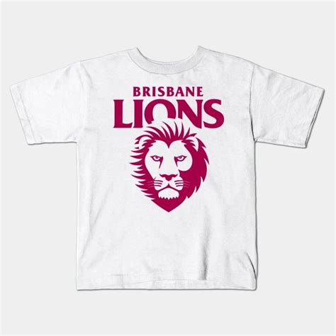 Afl Brisbane Lions White Kids T Shirt