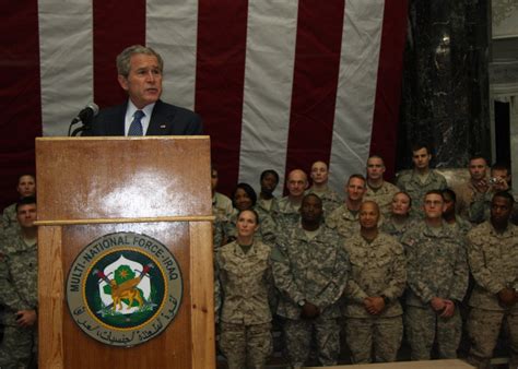 Bush Visits Baghdad Hails Passage Of Agreements Bids Farewell To