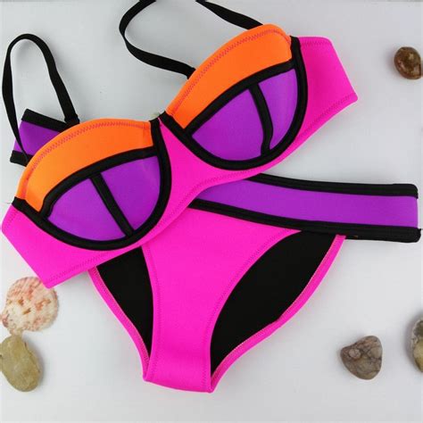 Swimwears Triangle Womens Fashion Neoprene Bikinis Woman New Summer