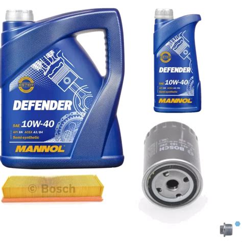 BOSCH INSPECTION SET 6L mannol Defender 10W 40 pour Siège Ibiza II 1 9