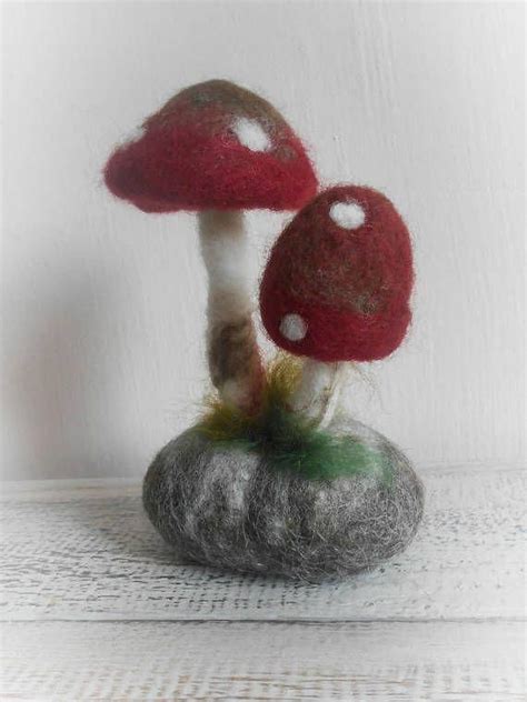 Needle Felted Mushrooms Handmade Mushroom Mushroom Mushroombusiness