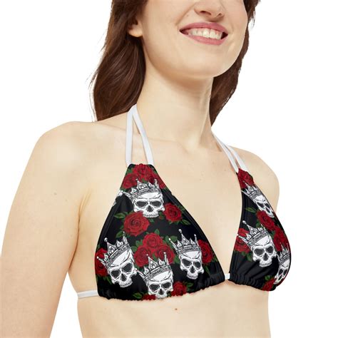 Scull And Roses Bikini By Pink Hustle Etsy