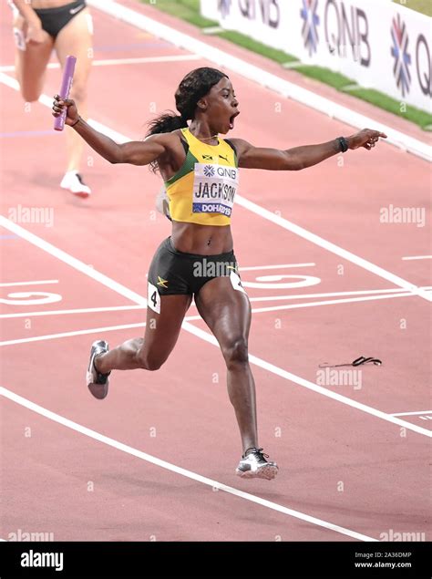 Shericka Jackson Jamaica 4x100 Relay Women Gold Medal Iaaf World