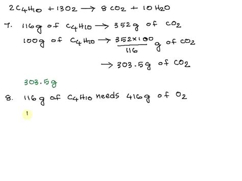 SOLVED 7 How Many Grams Of CO2 Are Produced From The Combustion Of