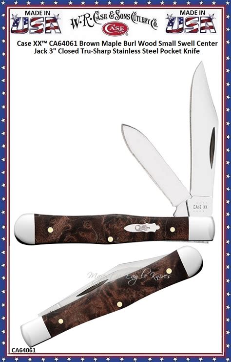 W R Case Sons Cutlery CA64061 Case XX Brown Maple Burl Wood Small