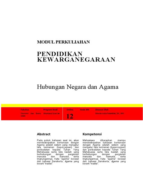 Hubungan Agama Dan Negara Pdf