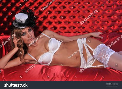 Sexy Lingerie Model Posing Pretty Studio Foto Stok 96904858 Shutterstock