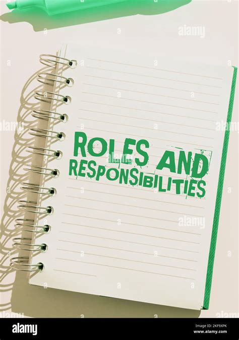 Text Showing Inspiration Roles And Responsibilities Word For Business