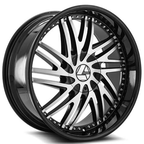 Azara Wheels Aza Gloss Black Machined Rims Aza