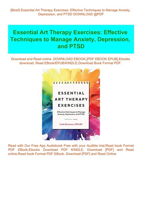 [Best!] Essential Art Therapy Exercises Effective Techniques to Manage Anxiety Depression and ...