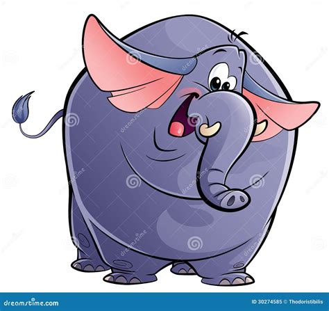 Cartoon Happy Purple Elephant Stock Image | CartoonDealer.com #30274585