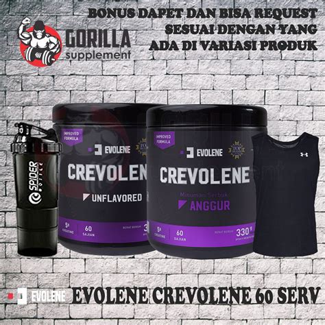 Jual Crevolene Creatine Evolene Gram Kreatin Creavolene Bpom Halal Mui