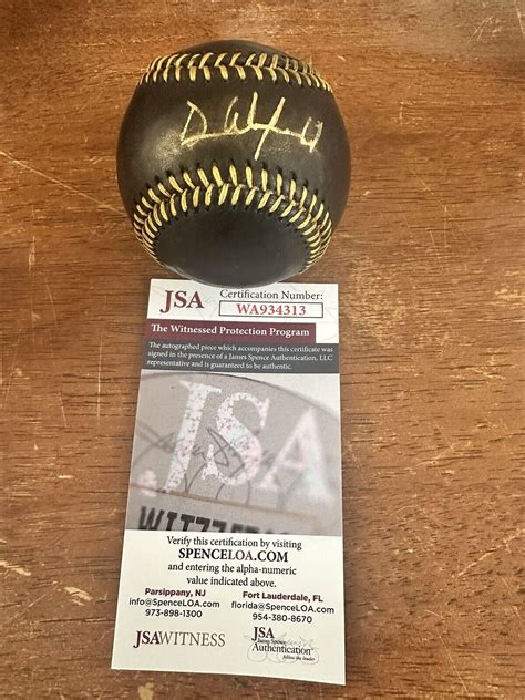 Dave Winfield Autographed Signed Official Mlb Black Gold Baseball