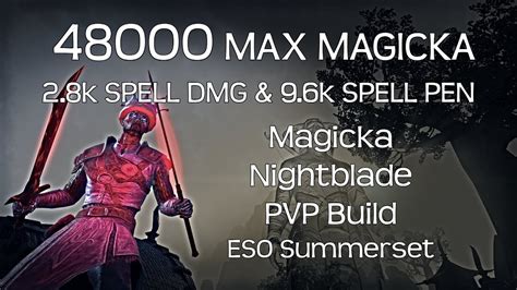 Necropotty Magicka Nightblade Pvp Build Eso Summerset Youtube