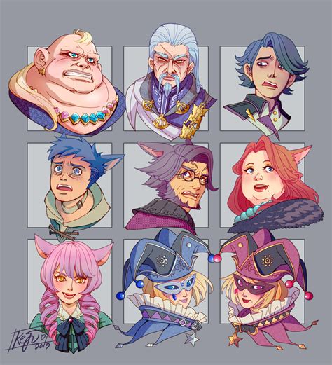 keju-doodlez:FFXIV Shadowbringers Characters Portrait.Some of the side NPCs you met in Kholusia ...