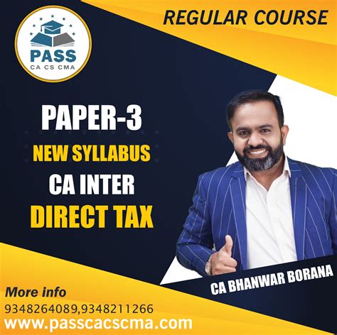 CA Inter Direct Tax New Syllabus By CA Bhanwar Borana