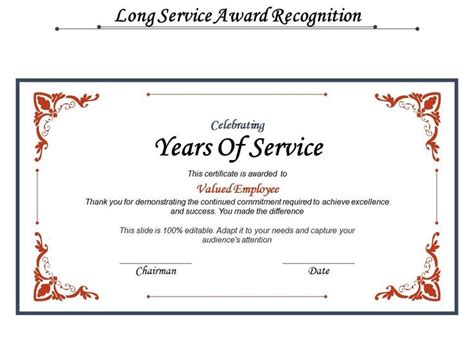 Best Long Service Award Certificate Templates | Certificate templates ...