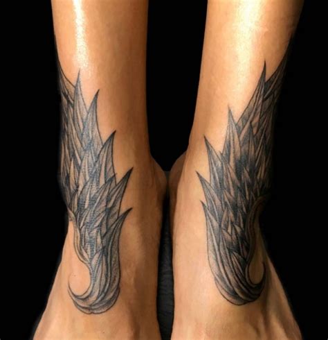 Hermes Wings Ankle Tattoo