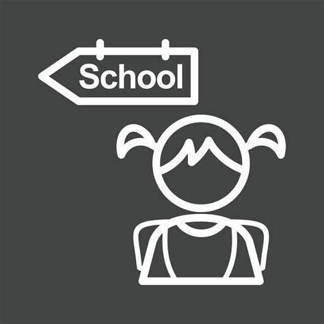 Going To School Line Inverted Icon 11901437 Vector Art At Vecteezy