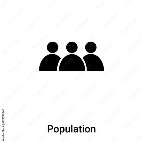 Population Icon Vector Isolated On White Background Logo Concept Of