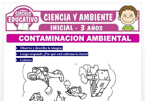 Contaminación Ambiental Para Niños De Tres Años Fichas Gratis