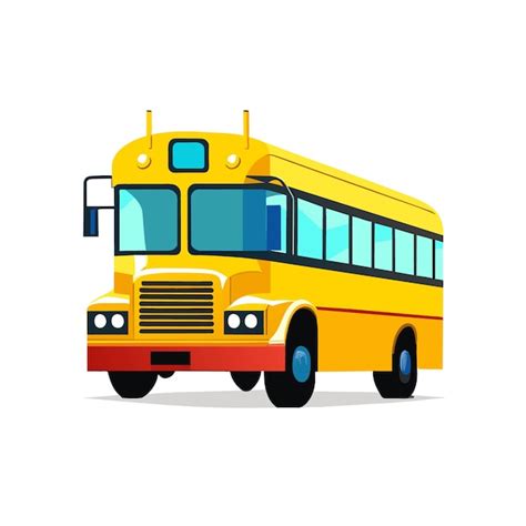 Premium Vector | School bus on white background