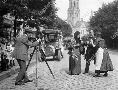 Germany - shooting a movie around 1910 Filmings of a silent movie near ...