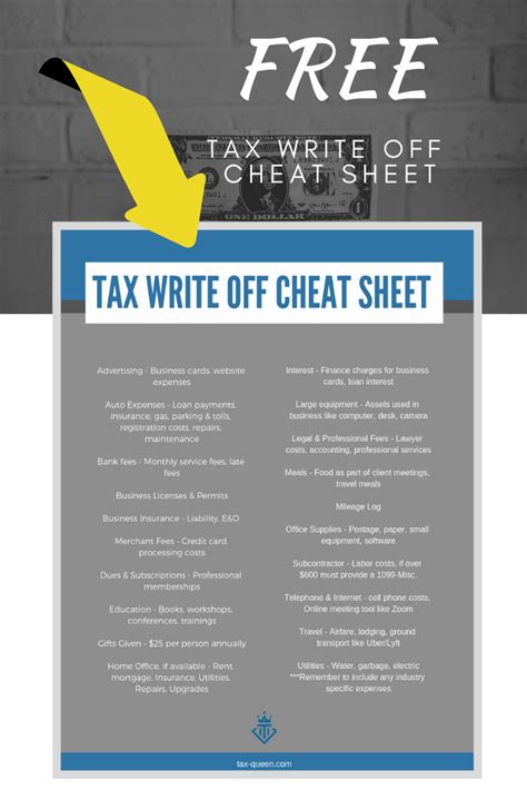 The Master List Of All Types Of Tax Deductions Infographic Artofit