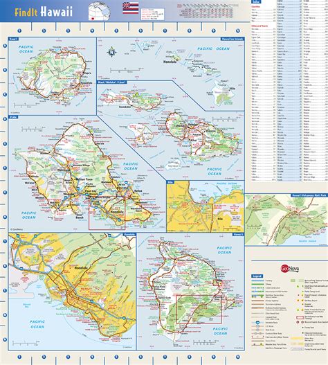 Hawaii State Wall Map by Globe Turner