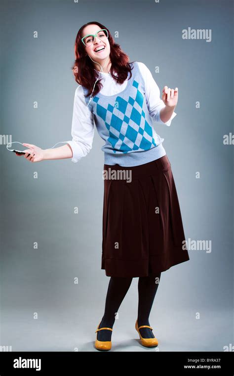 Dancing nerd girl hi-res stock photography and images - Alamy