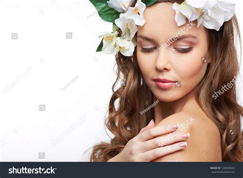 Image Nude Woman Flowers Her Hair Stock Photo 126934025 Shutterstock