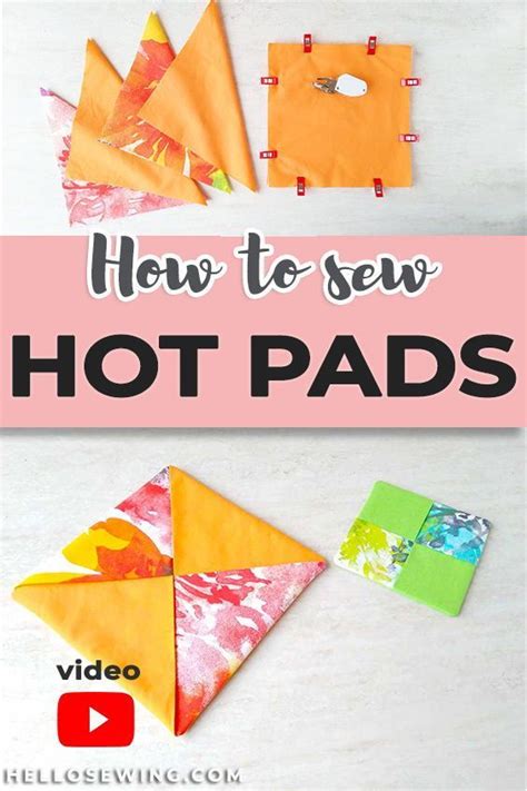 DIY Hot Pad Pattern And Tutorial How To Make It In 5 Min Hot Pads Hot Pads Tutorial Easy Sewing