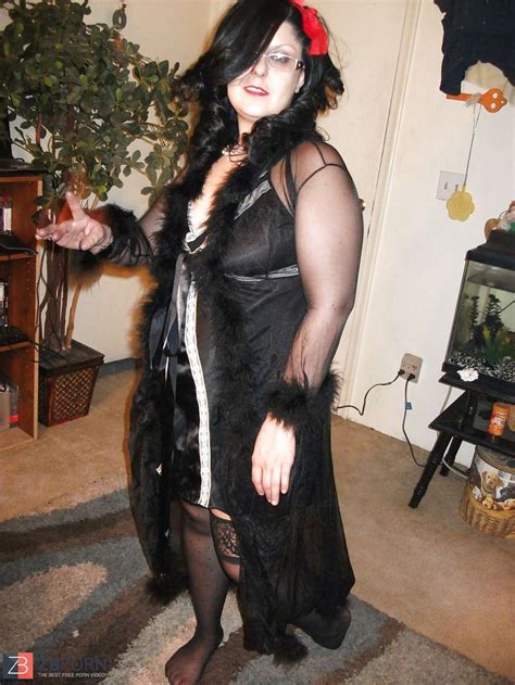 Gal Satin Sheer Fluffy Bathrobe Dark Hued Nightie Zb Porn