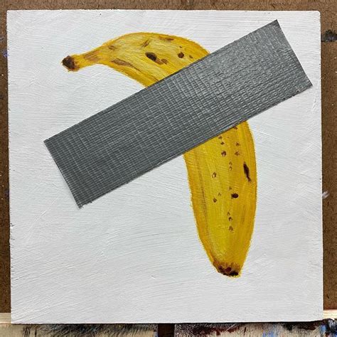 Banana Duct Taped To Wall Painting 150 Art Basel Miami