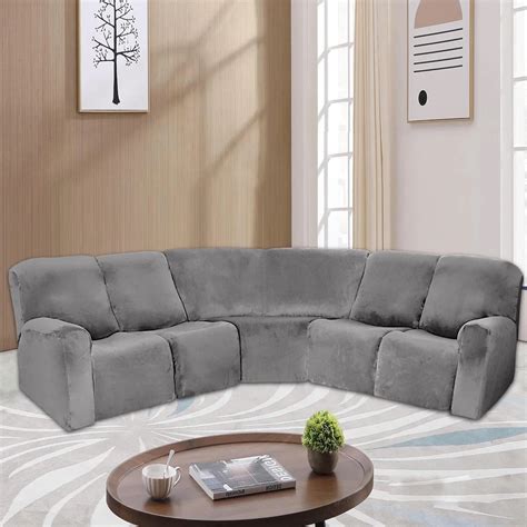 Curved Sectional Sofa With Recliner Cabinets Matttroy