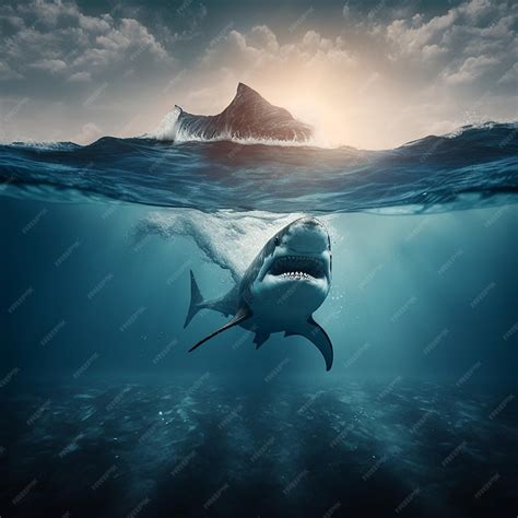 Premium Photo | Shark in the Ocean