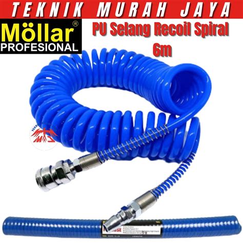 Jual Mollar Selang Kompresor Pu Spiral Recoil Compressor Hose Meter