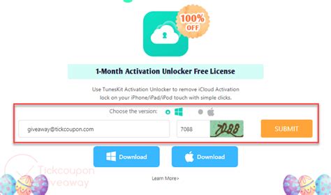 Giveaway Tuneskit Activation Unlocker License Key Free