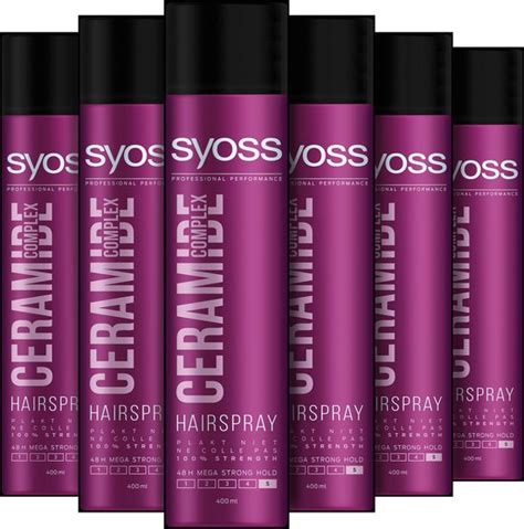 SYOSS Ceramide Hairpsray Haarlak Haarstyling 6x 400ml