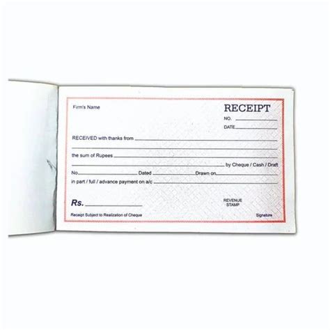 Receipt Book Printing at Rs 120/piece in Indore | ID: 2849919217230