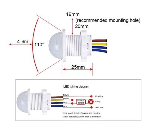 PIR Sensor Detector Smart Switch 220V LED PIR Infrared Motion Detection ...