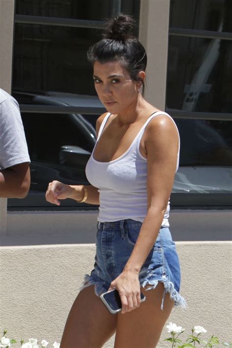 Kourtney Kardashian Films Kuwtk Wearing Daisy Dukes In Calabasas 06