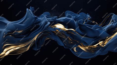 Premium AI Image | A blue and gold fabric